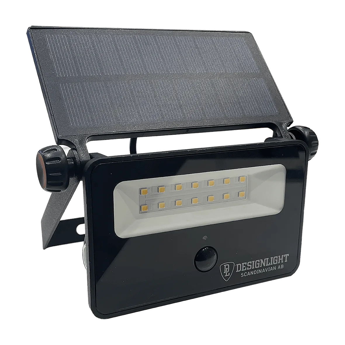 Designlight - Batteridriven strålkastare med sensor - Solcellslampa - Svart