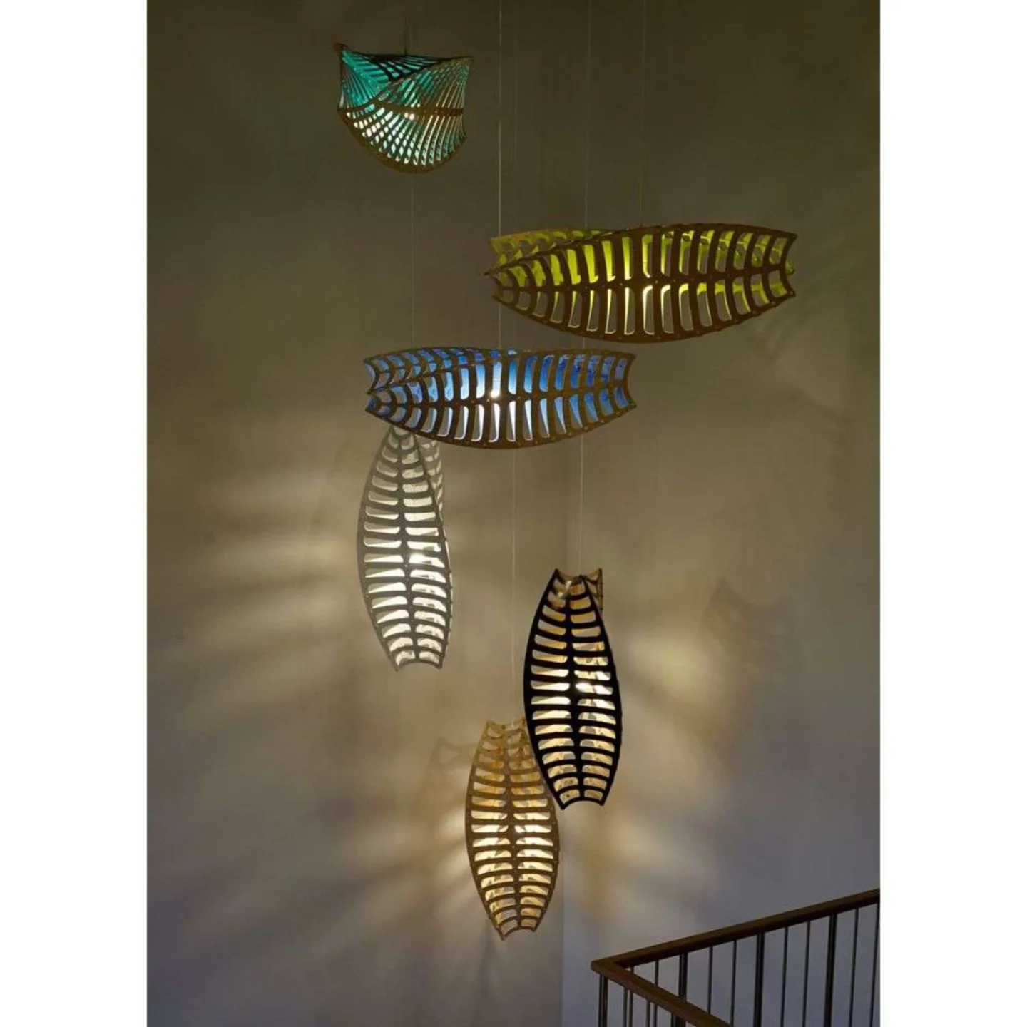 Toru Pendelleuchte Medium 2 Sides Black - David Trubridge - Wohnzimmer - Bambus