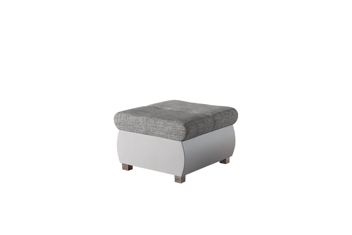 Cerys Fotpall 60 cm - Vit/Ljusgrå