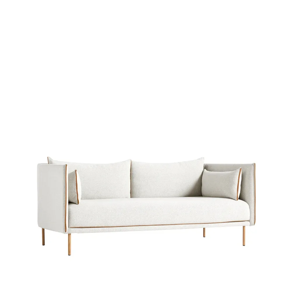 HAY Silhouette 2-Sitzer Sofa Coda 100 offwhite-geölte Eichenbeine