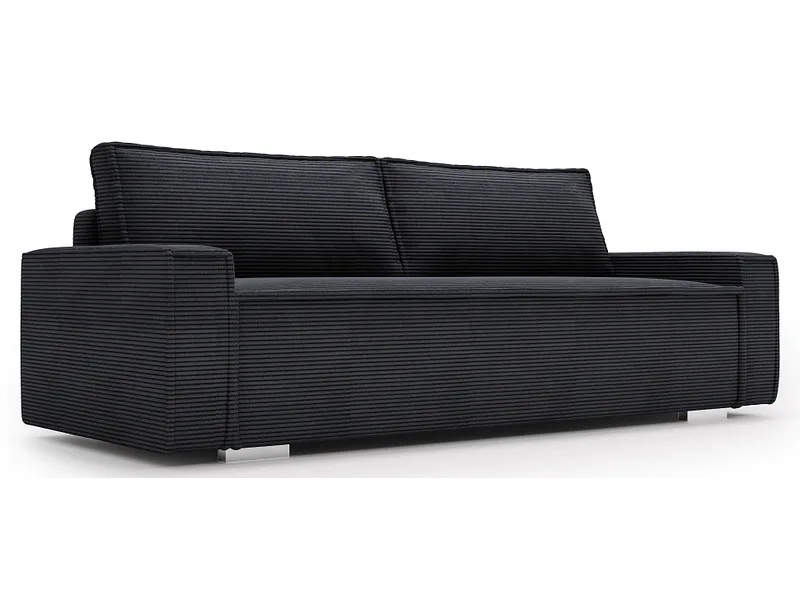 Bettsofa MELS Cord-Stoff dunkelgrau