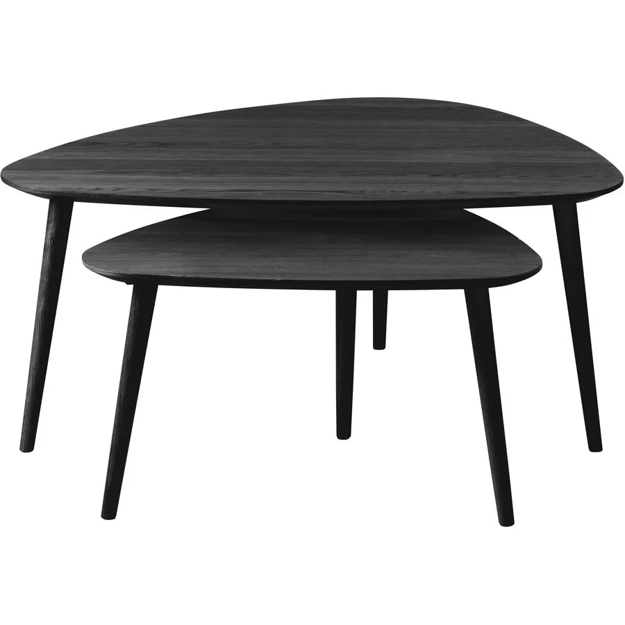 Beistelltisch 2er-Set Arde schwarz Holzwerkstoff B 70 T 45 cm