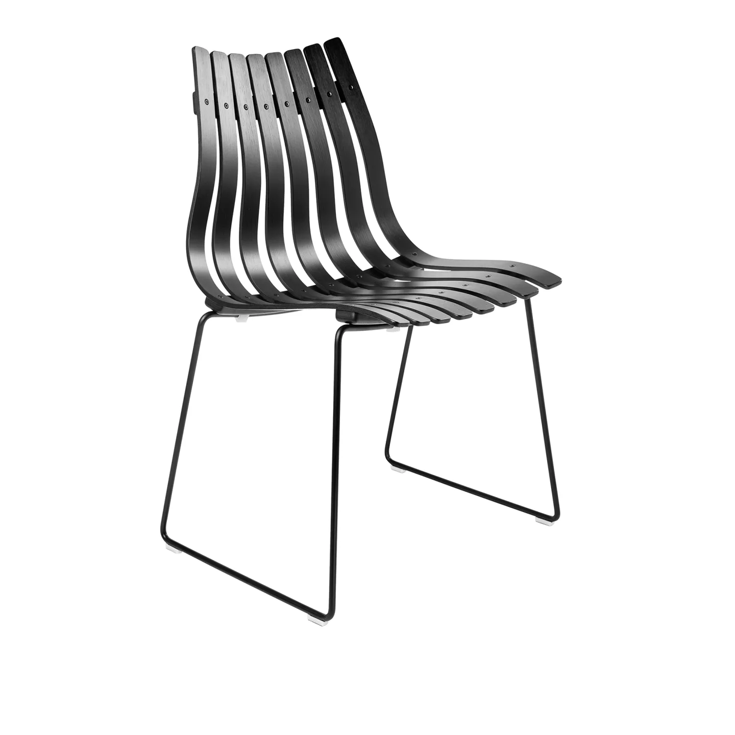 Fjordfiesta - Scandia Junior Black Oak Veneer / Black Coated - Matstolar - Hans Brattrud - Svart - Metall/Trä
