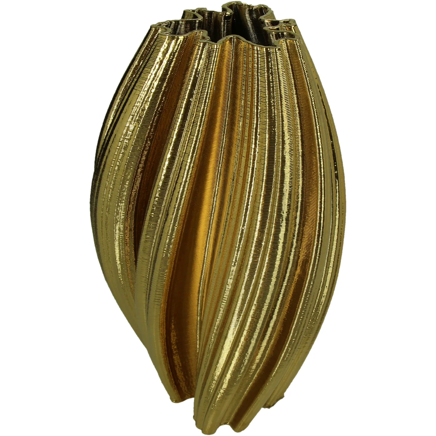 Kersten Vase Porzellan, Gold H: 32 cm | Schubiger Möbel