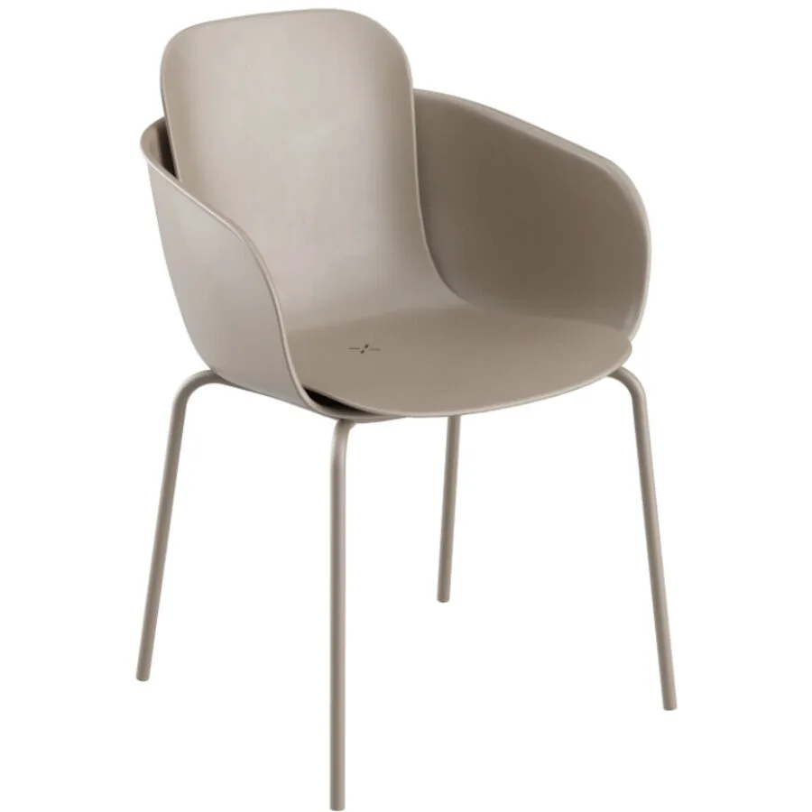 SACKit Gartensessel Patio taupe Polypropylen, Recycelter Kunststoff mit zugesetztem UV-Stabilisator T 58 cm