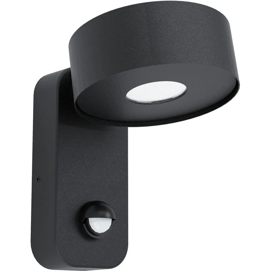 Eglo Wandlampe aussen Palosco Schwarz Stahl verzinkt 17 cm - LED - Lichtfarbe: Warmweiss - LED Energiesparlampen