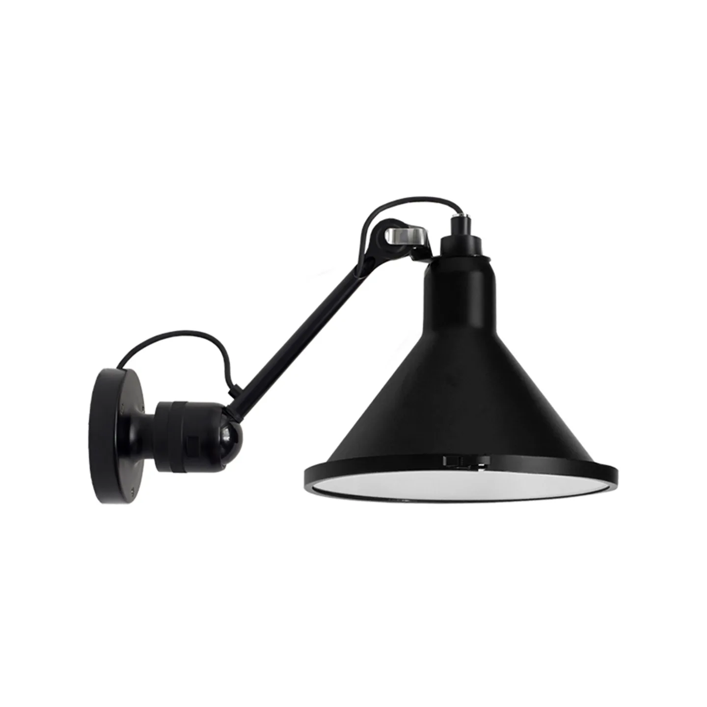 DCWéditions - Lampe Gras No 304 XL Outdoor Seaside Conic Black/Black - Vägglampor utomhus - Bernard-Albin Gras - Svart - Glas/Metall/Syntetiskt