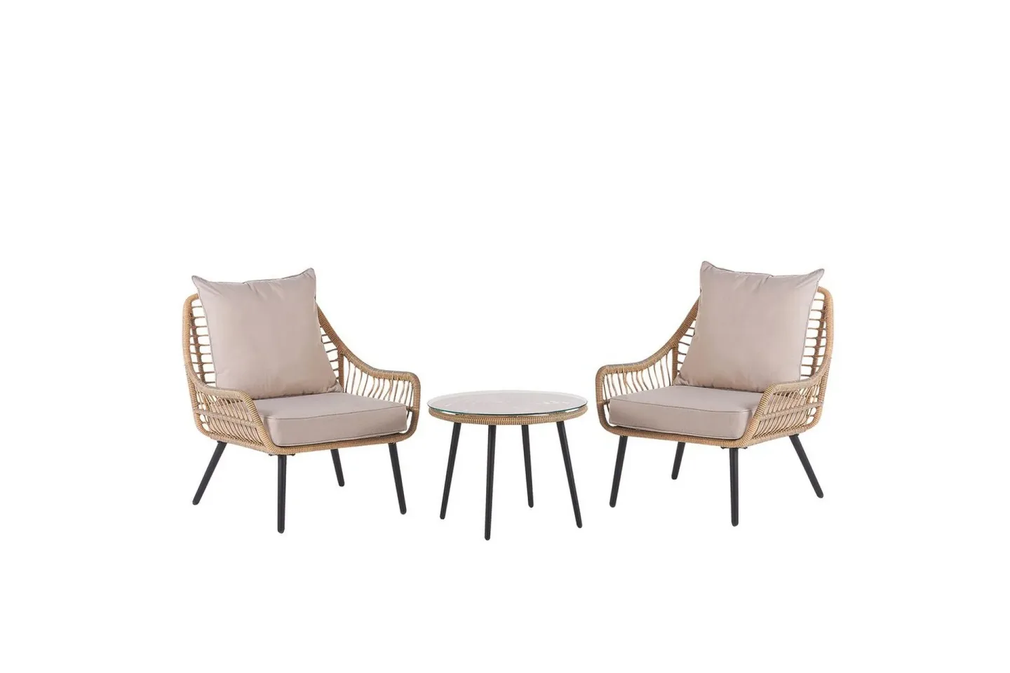 Cafeset Laureto Natur/Beige/Svart/Beige - Natur/Beige/Svart/Beige