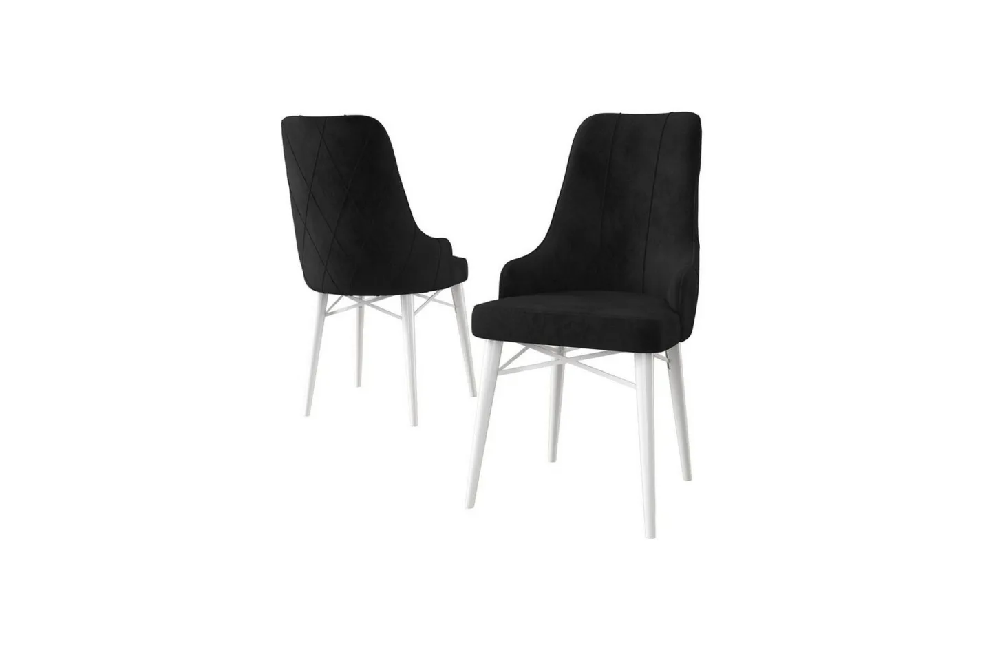 Matstol Puntoz Svart / Vit - Svart / Vit