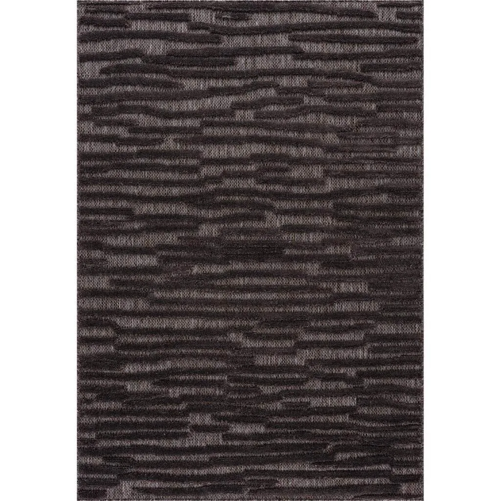 Shaggy Indoor-Outdoor - Neston (antrasitt) (Størrelse: 80 x 150 cm)