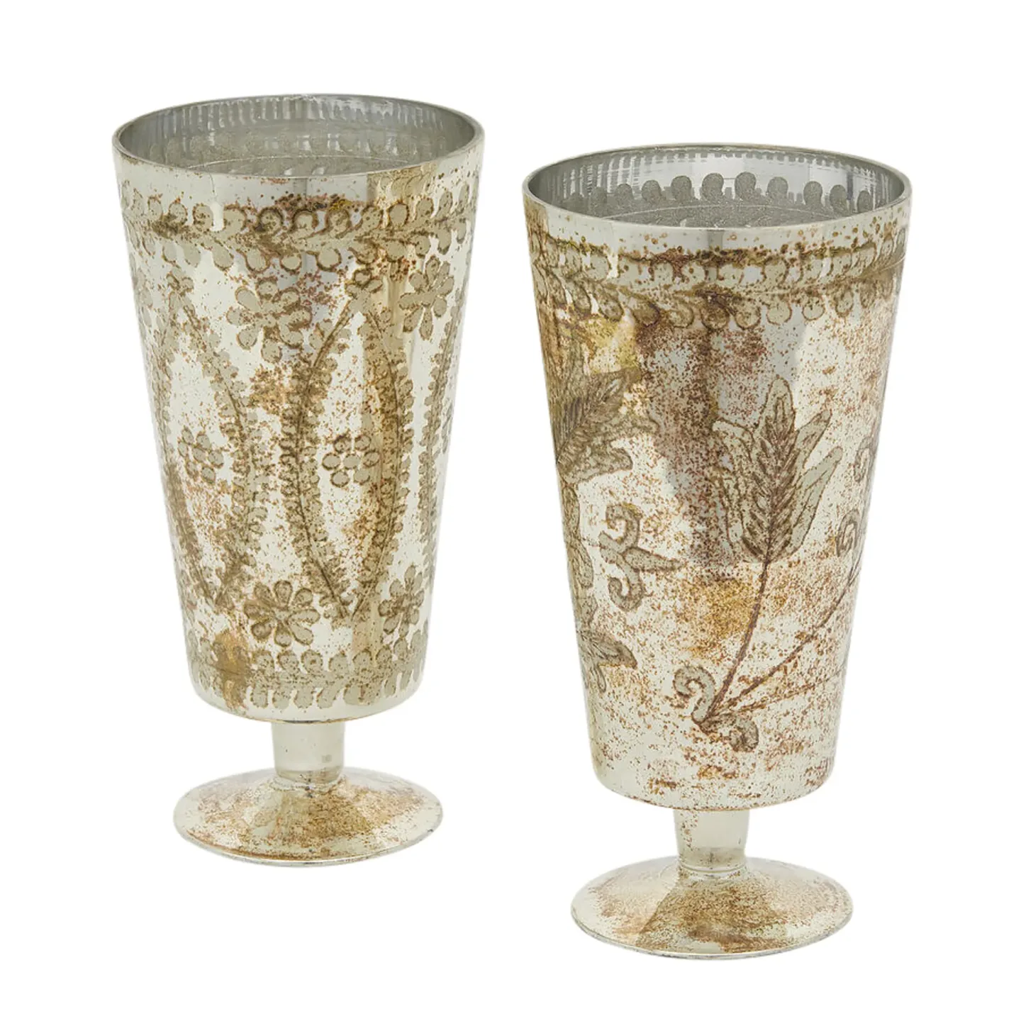 Edg Vase Pokal Kristallglas Gold H: 28 cm | Schubiger Möbel