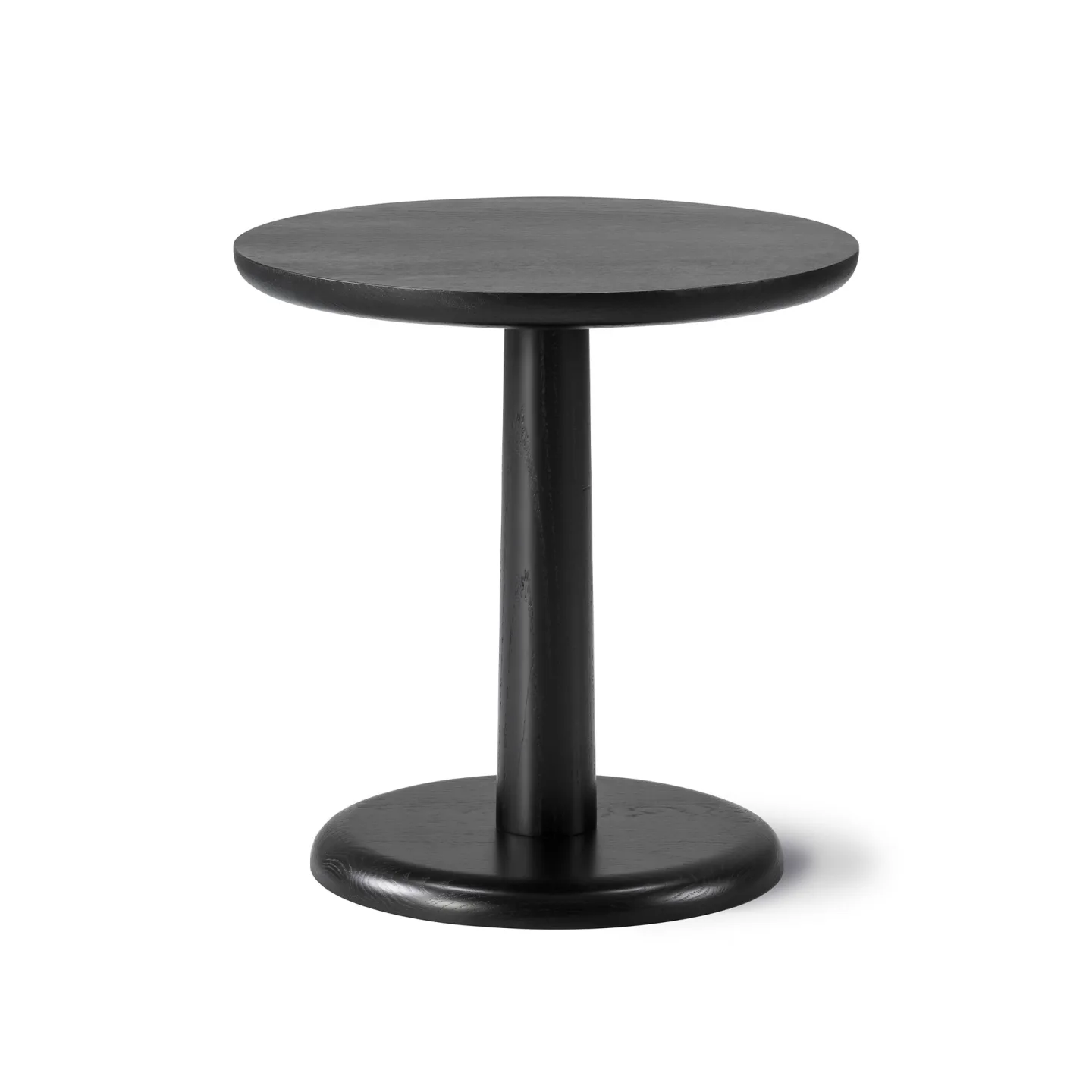 Fredericia Furniture - Pon Sofa Table Ø45 cm, Svartlackerad ek - Sidobord - Jasper Morrison - Svart - Trä