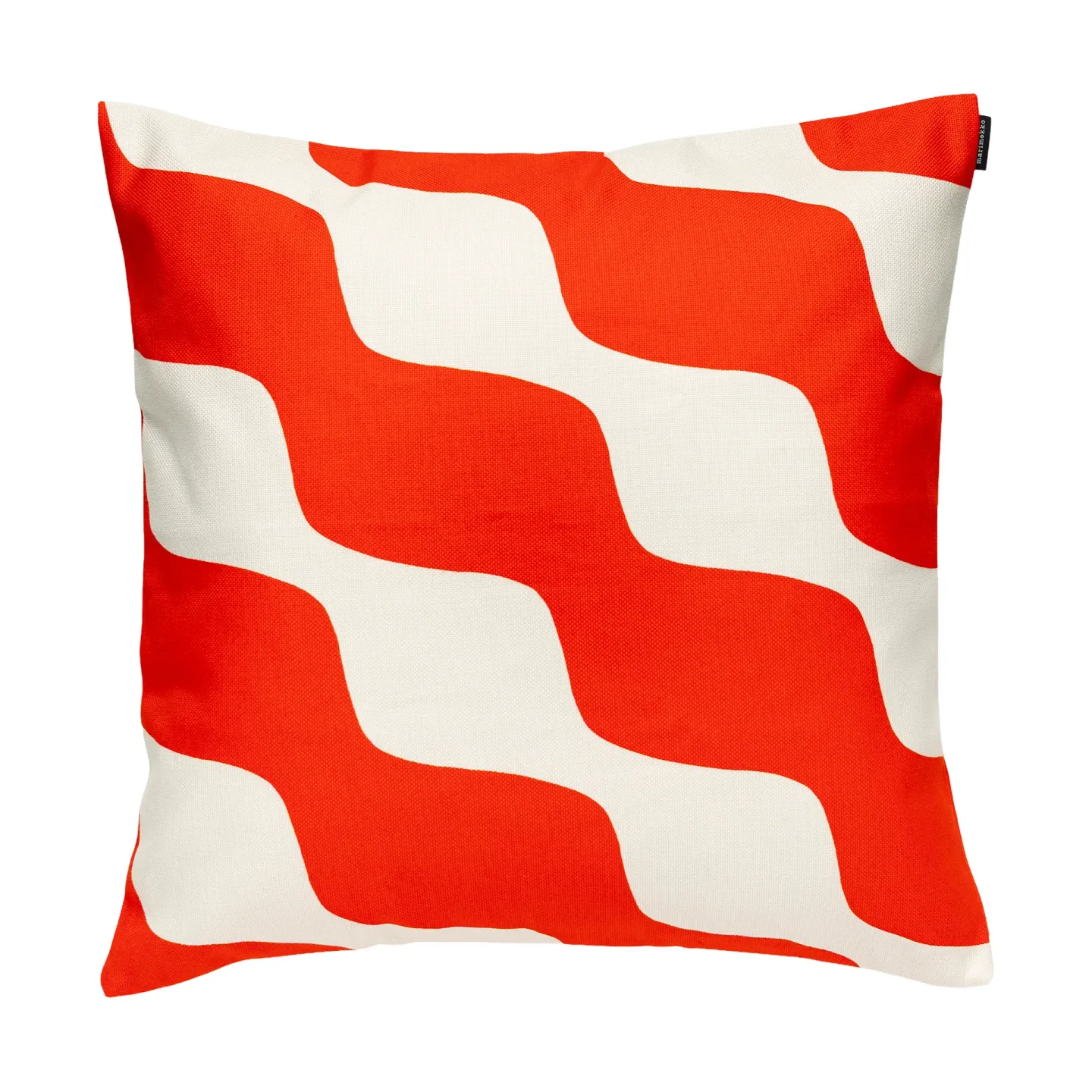 Marimekko Taifuuni Kissenbezug Natural white, orange red, 50x50 cm
