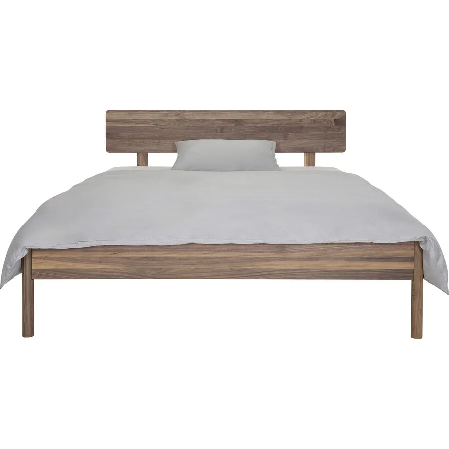 Bett Lund Natur Nussbaum Massivholz 160 x 200 cm - Möbel Konfigurator: Traummöbel individuell zusammenstellen
