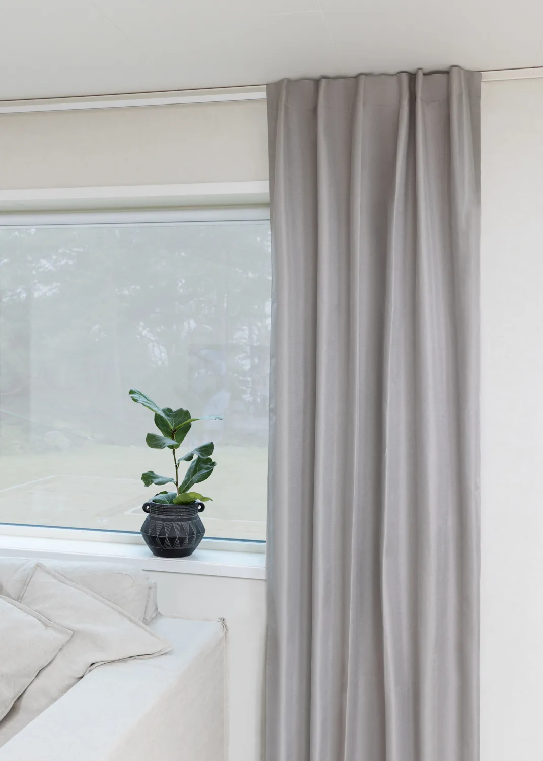 Gardiner - Mørkleggingsgardin Reyna (lysegrå) (Størrelse: 130 x 250 cm)