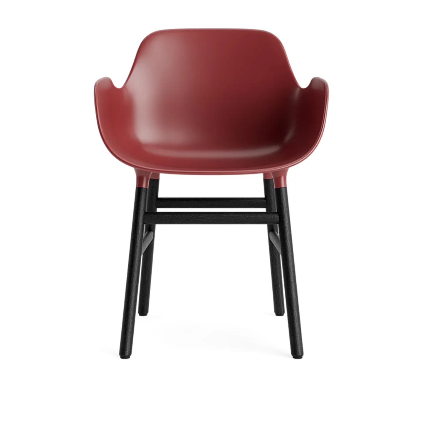 Normann Copenhagen - Form Armchair Black Oak Red - Matstolar - Simon Legald - Röd - Trä/Plast