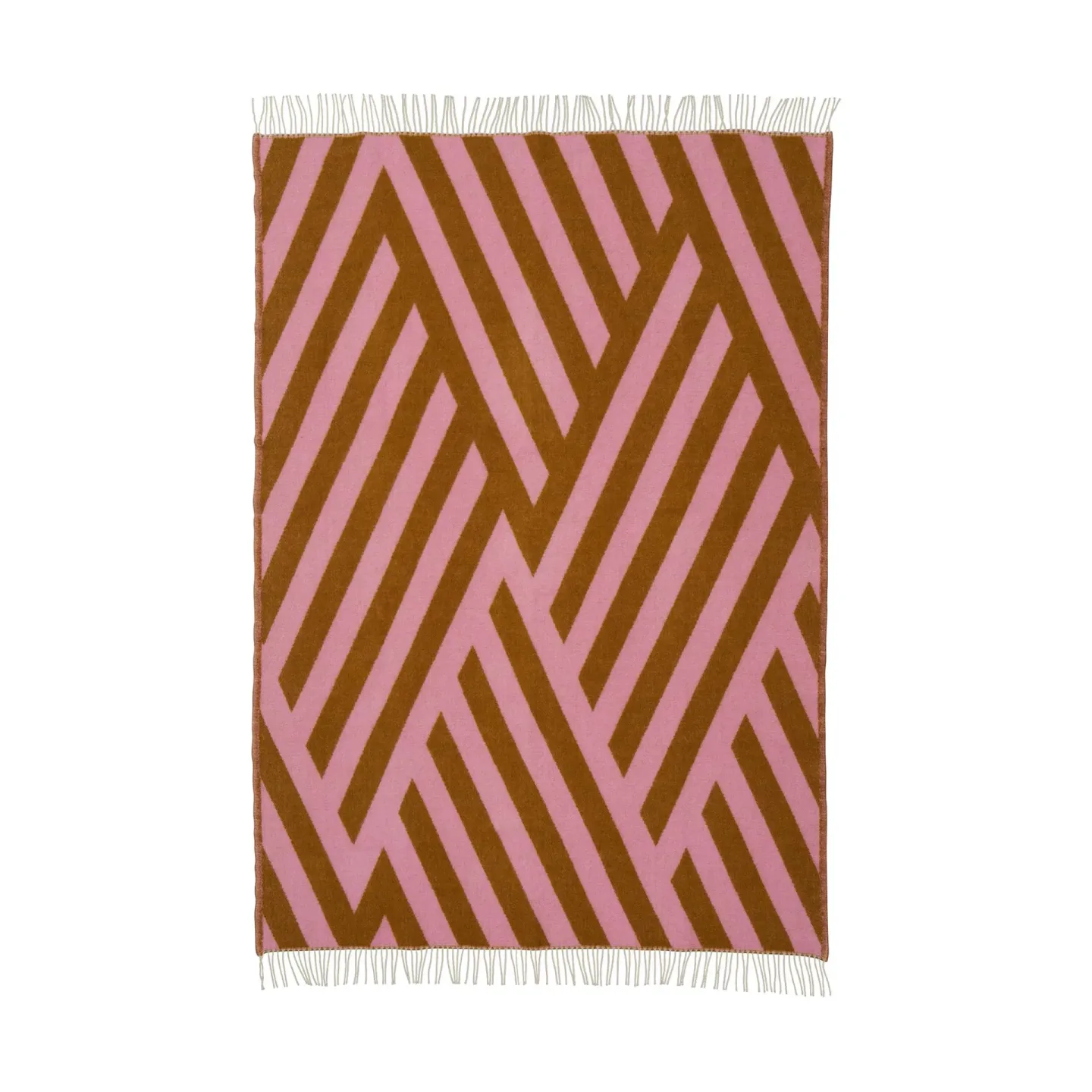 Klippan Yllefabrik Tangent Wolldecke 130x200 cm Pink-carmel