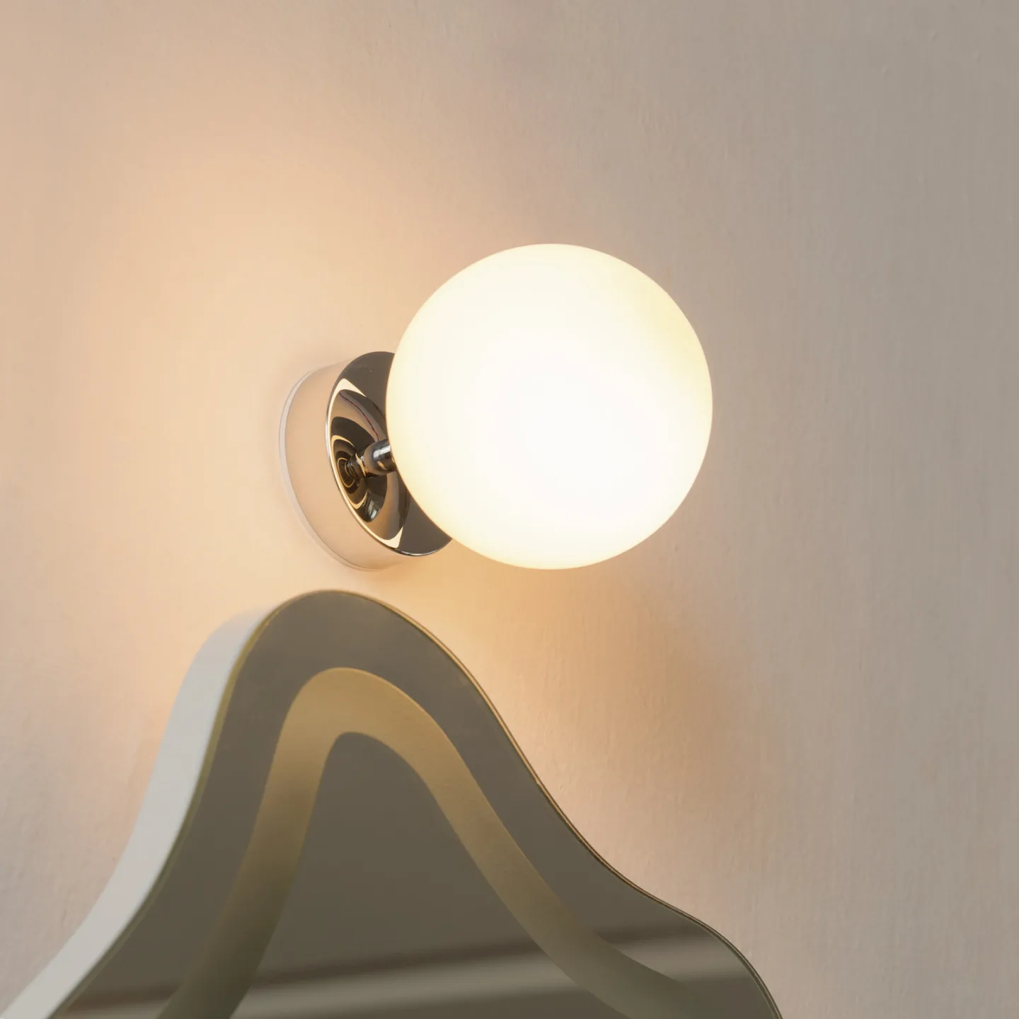 Maviris Deckenleuchte Ø12 Chrome/Opal - Arcchio - Badezimmer - Modern - Metall - Kugel