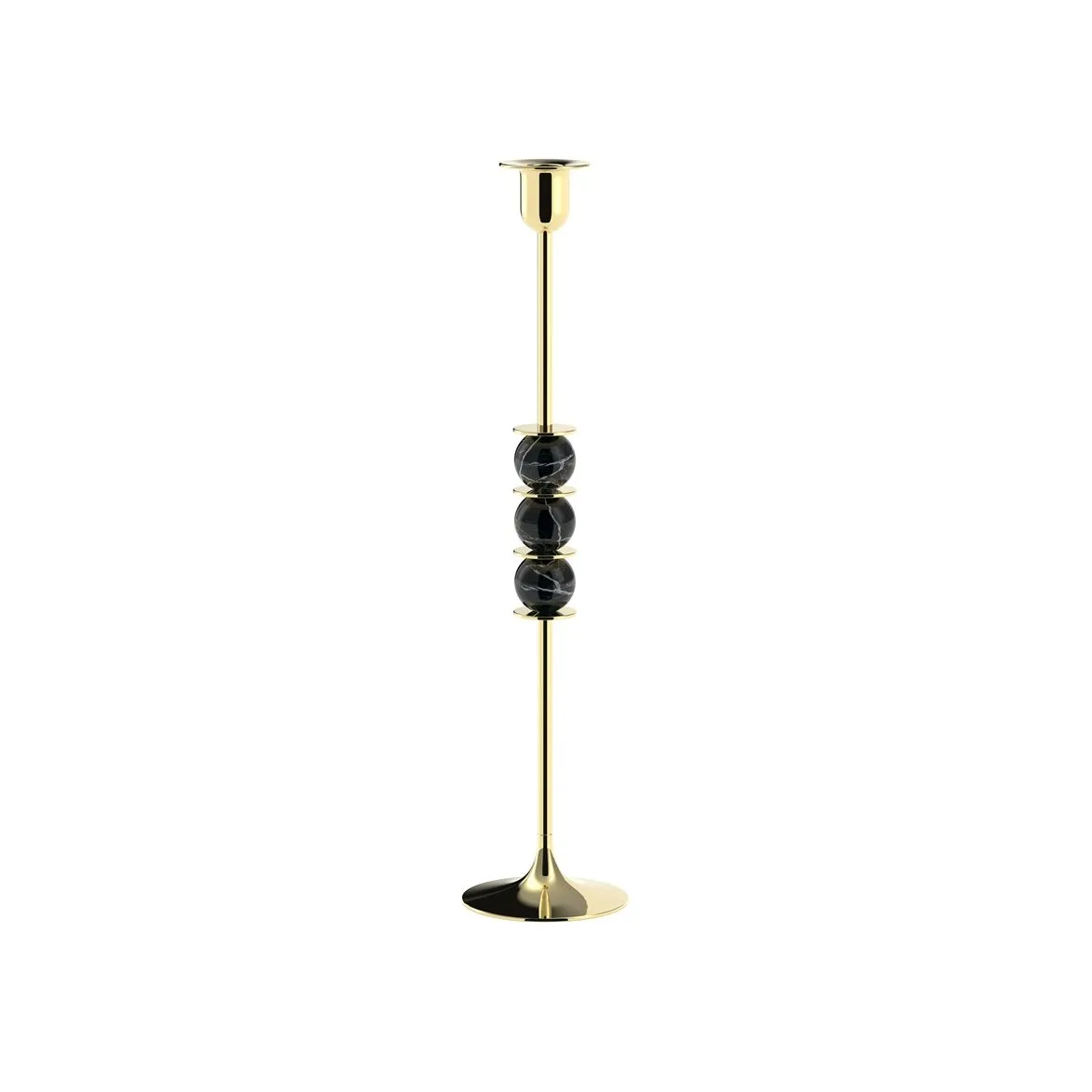 Palette Tindra Triad Ljusstake Polerad Mässing 40 cm