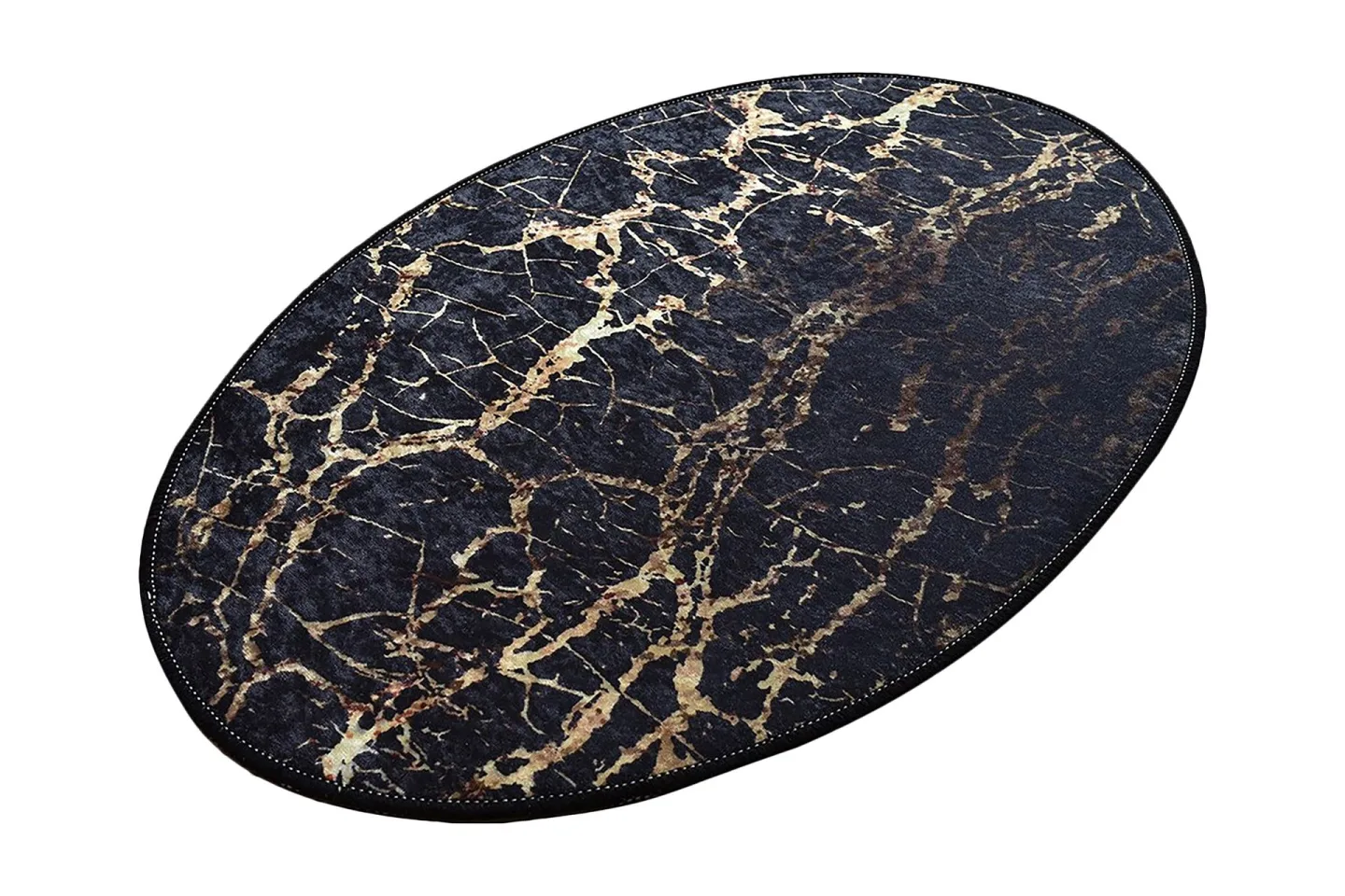 Lowndes Matta Oval 60x90 cm - Flerfärgad/Sammet