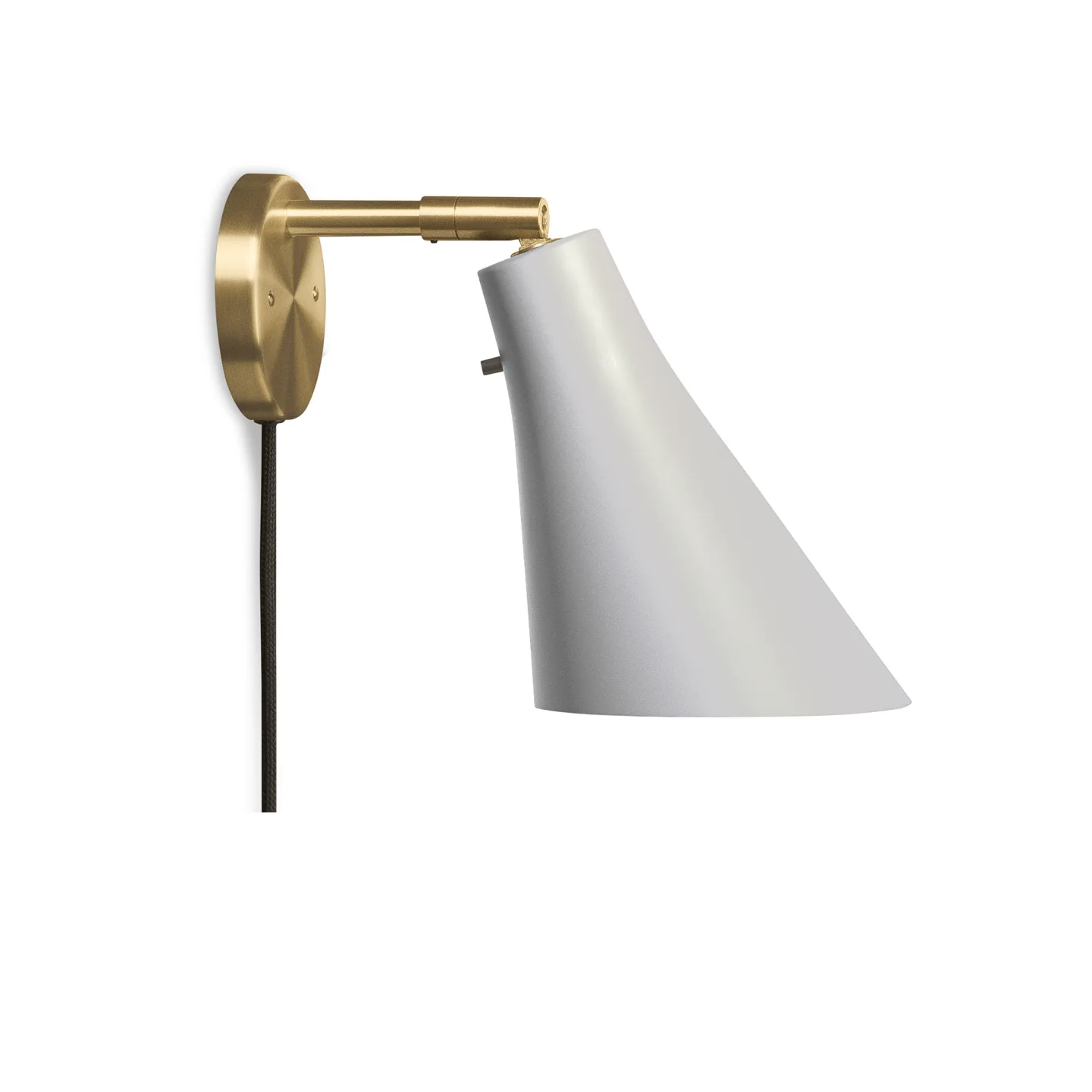 Rubn - Miller vägglampa silk grey / brass - Vägglampor - Niclas Hoflin - Guld,Grå - Metall
