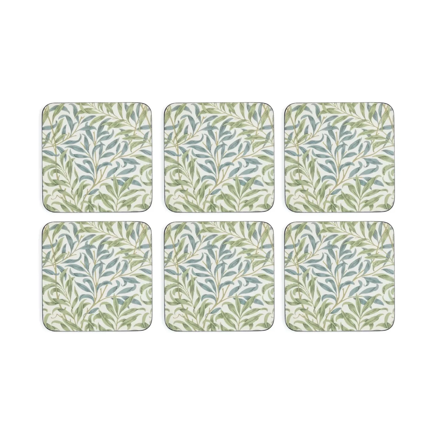 Pimpernel Morris & Co Willow Bough Glasuntersetzer 6er-Pack Grün, blau