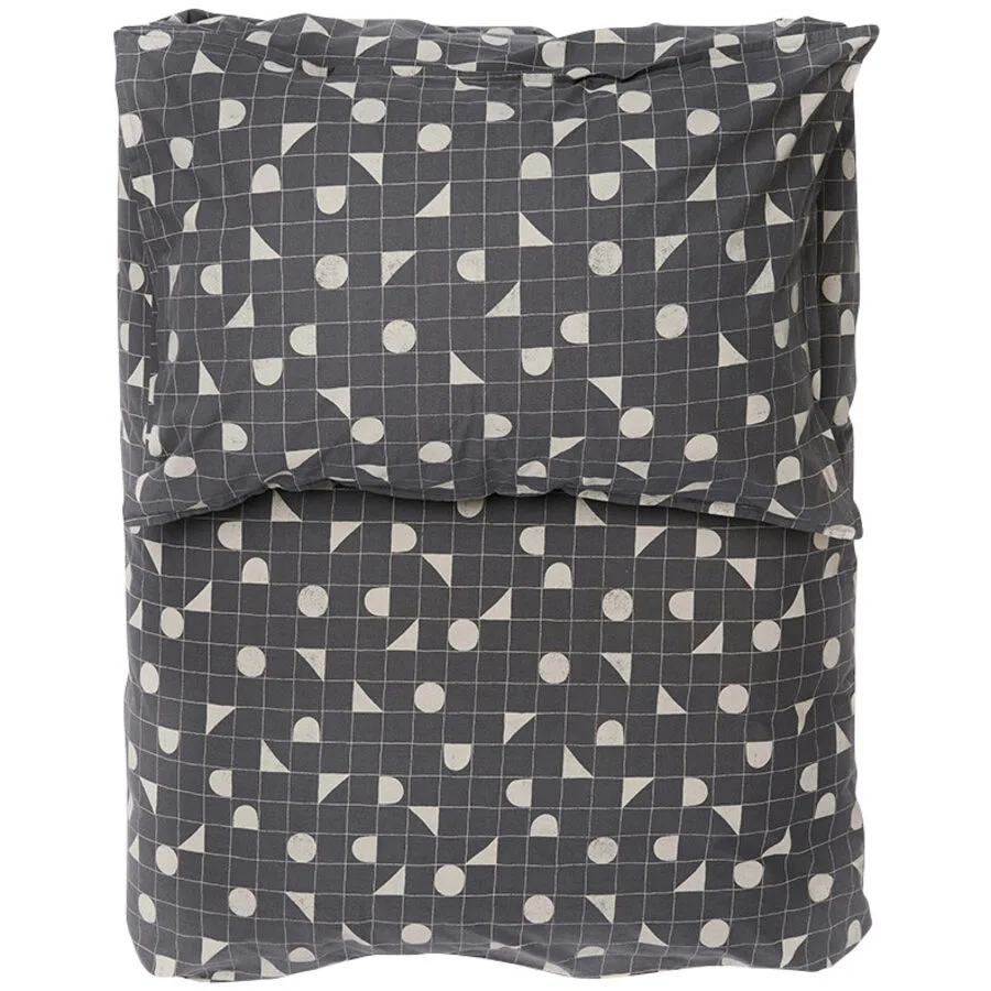 Lavie Kissenbezug Ana Grau Baumwolle 100 cm 65 cm - Farbe: anthrazit - Material: Bio Baumwolle