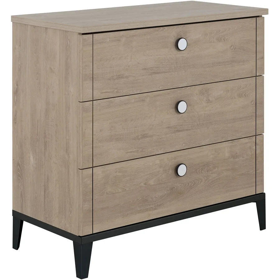 Kommode Marg Eiche Bianco furniert/weiss Holzwerkstoff B 95 H 91 cm