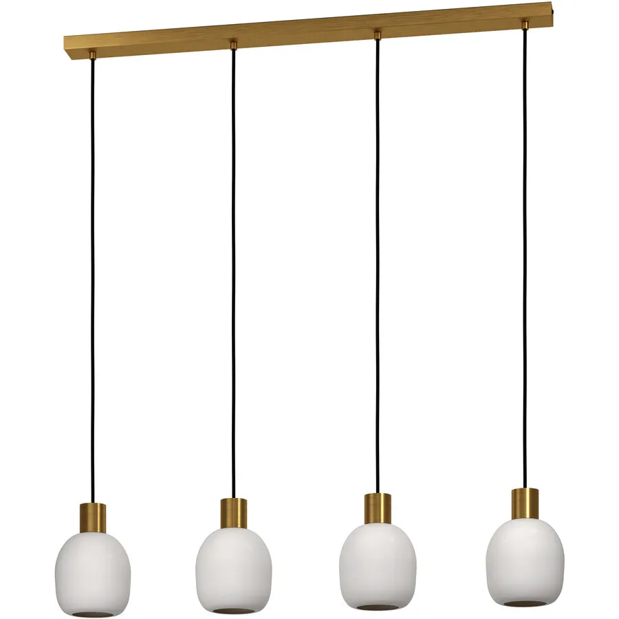 Eglo Pendellampe Manzanares Stahl 14.5 cm 110 cm - Farbe: messing gebürstet/smoky