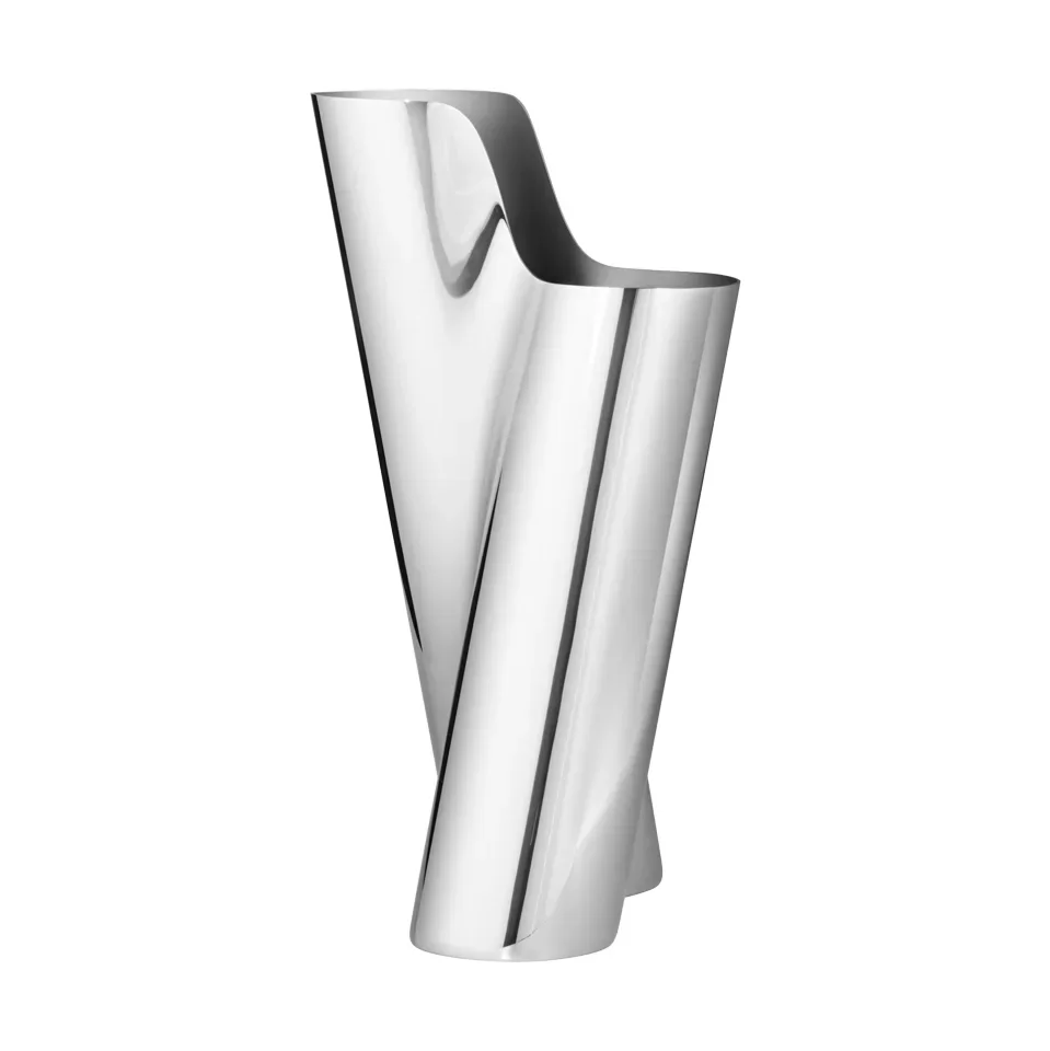 Georg Jensen Lituus Vase Edelstahl, klein