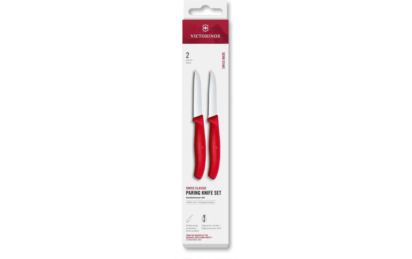Alltron Messer-Set Swiss Classic, 8 cm, 2 Stück Von Victorinox Rot | Schubiger Möbel