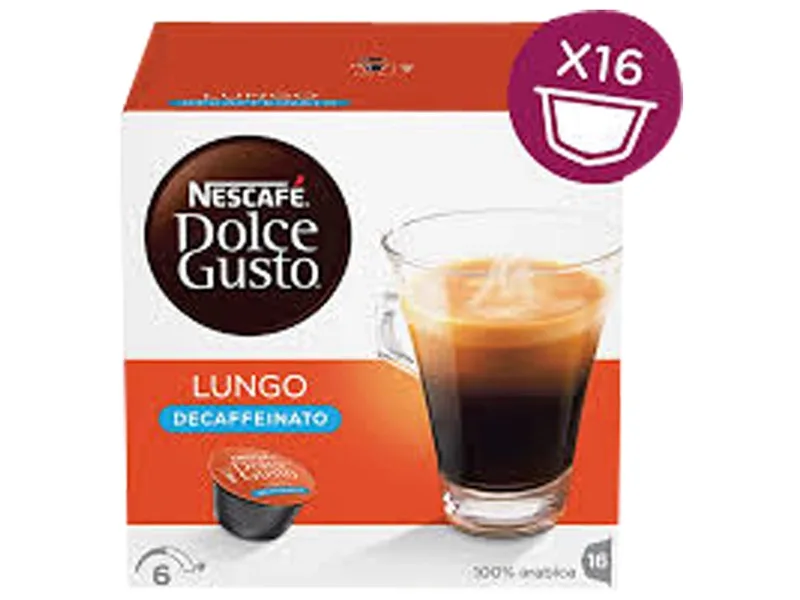 NESTLE DOLCE GUSTO Kaffeekapseln Lungo DecaffeinatoROBUSTA / Arabica
