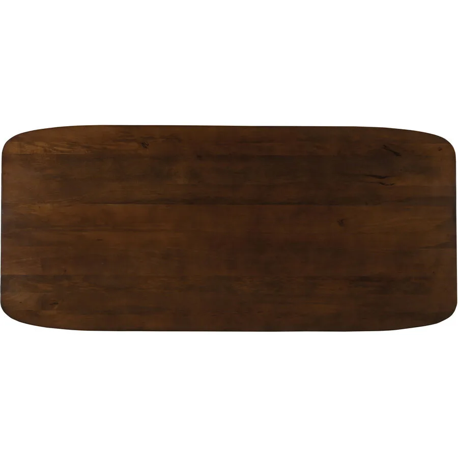 Tischplatte Rondo Braun Holz 200 cm - Material: Mangoholz massiv