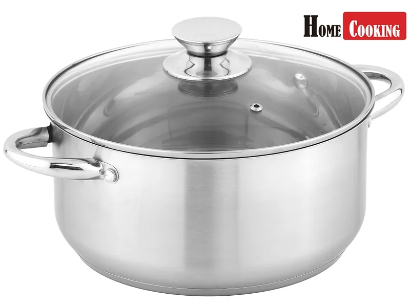 HOME COOKING Kochtopf JOSIE Ø24cm edelstahl silberfarben