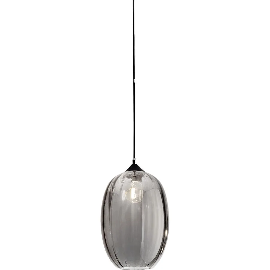 Giberti Luce Pendellampe Giulia XL Grau Glas 25 cm 36 cm