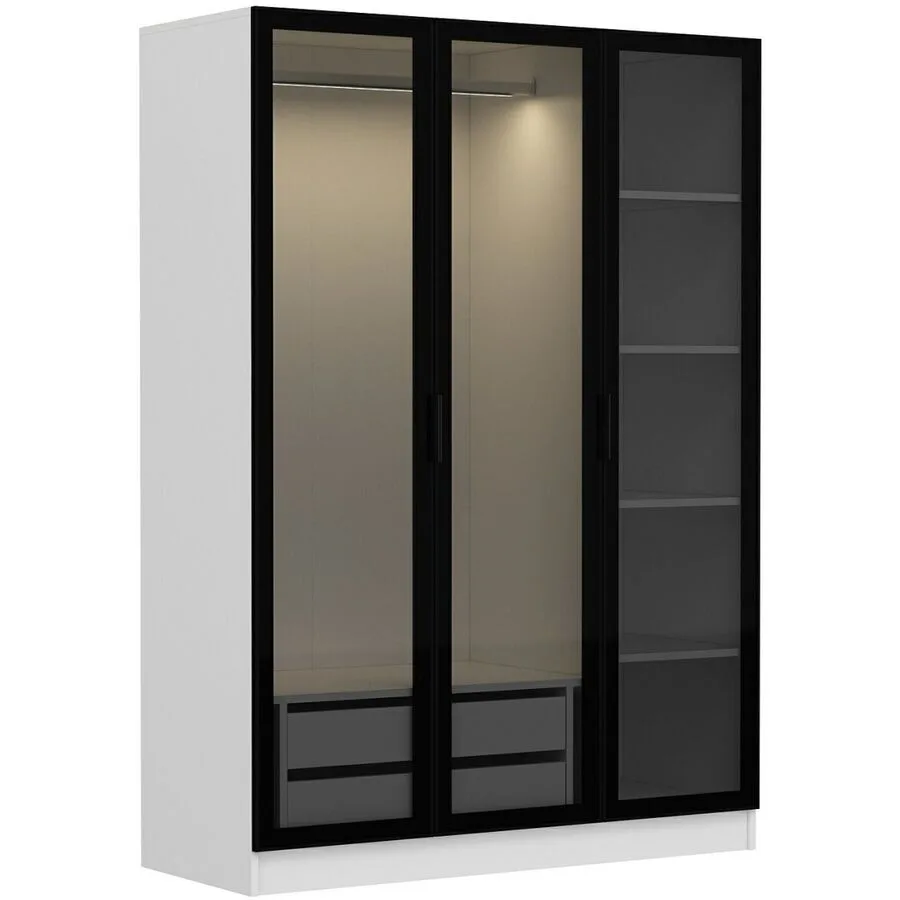 Kleiderschrank Uyumak weiss Melamin B 135 cm