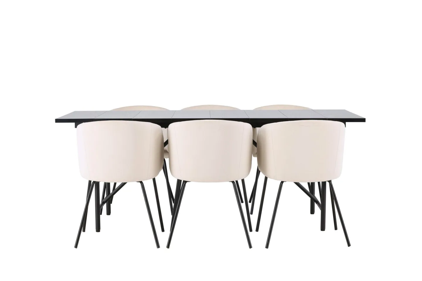Astrid Matgrupp 200 cm Rektangulär med 6 Berit stolar - Beige