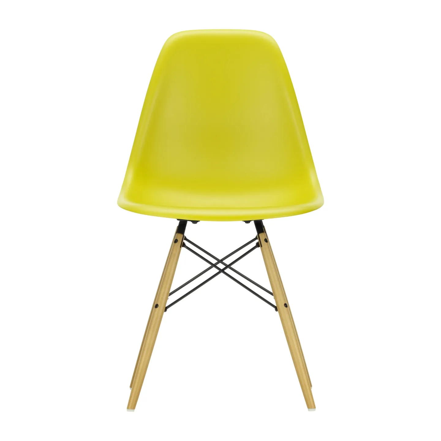 Vitra Eames Plastic Side Chair RE DSW stol 34 mustard-golden maple