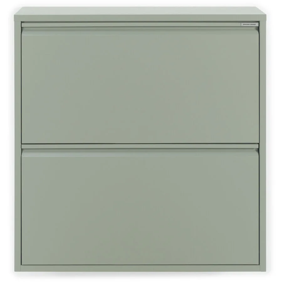 Spinder Design Schuhschrank Aldo Grün Stahl 75 cm 77.5 cm