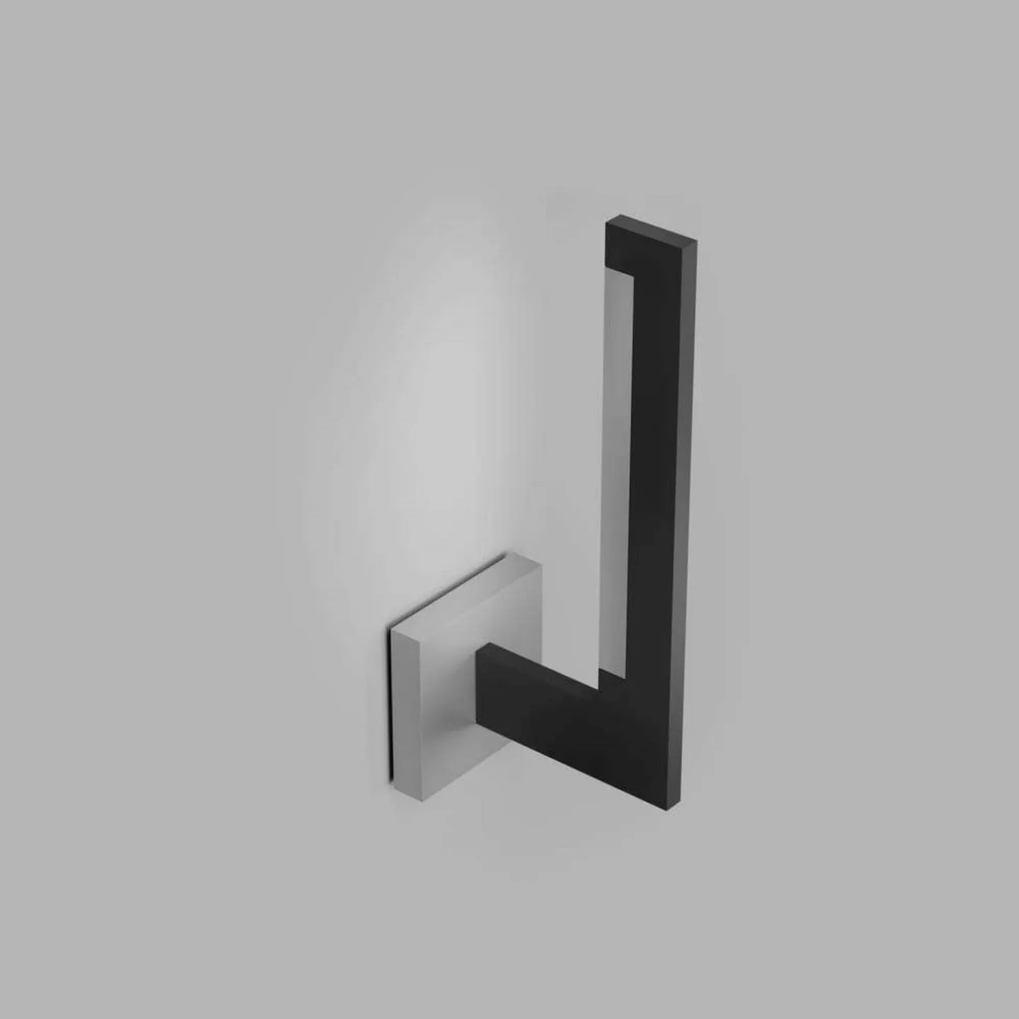 Inlay W2 Linear vägglampa, svart/silver - Light-Point - Vardagsrum - Aluminium