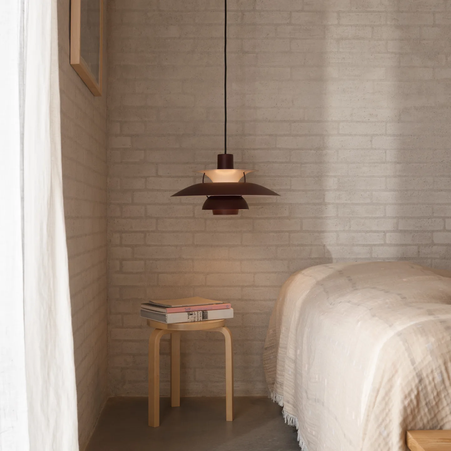 PH 5 500 Pendelleuchte Monochrome Burgundy - Louis Poulsen - Wohnzimmer - Metall
