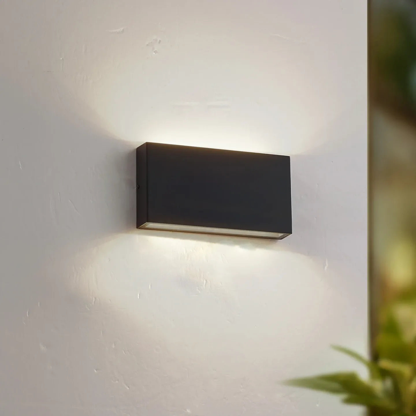 Jarte LED-Außenwandlampe, schwarz, 17cm, IP54 - Lindby - Terrasse - Modern - Aluminium - Eckig