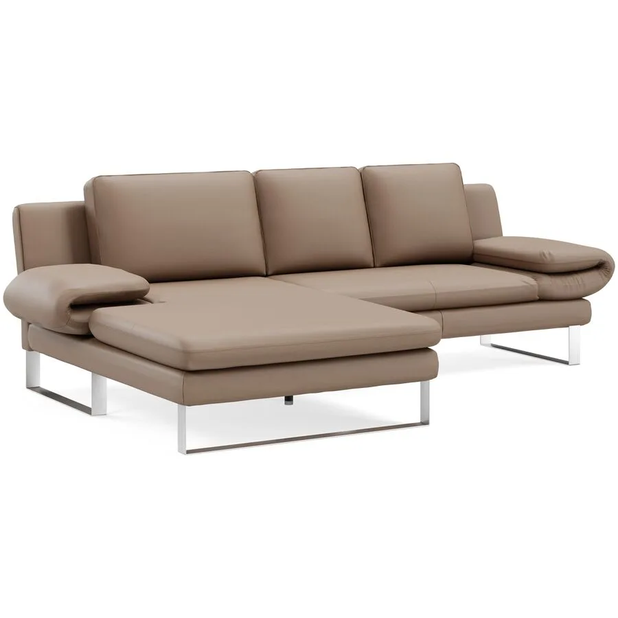Ecksofa Jarek Leder stein B 321 T 168 cm - Möbel Konfigurator: Traummöbel individuell zusammenstellen