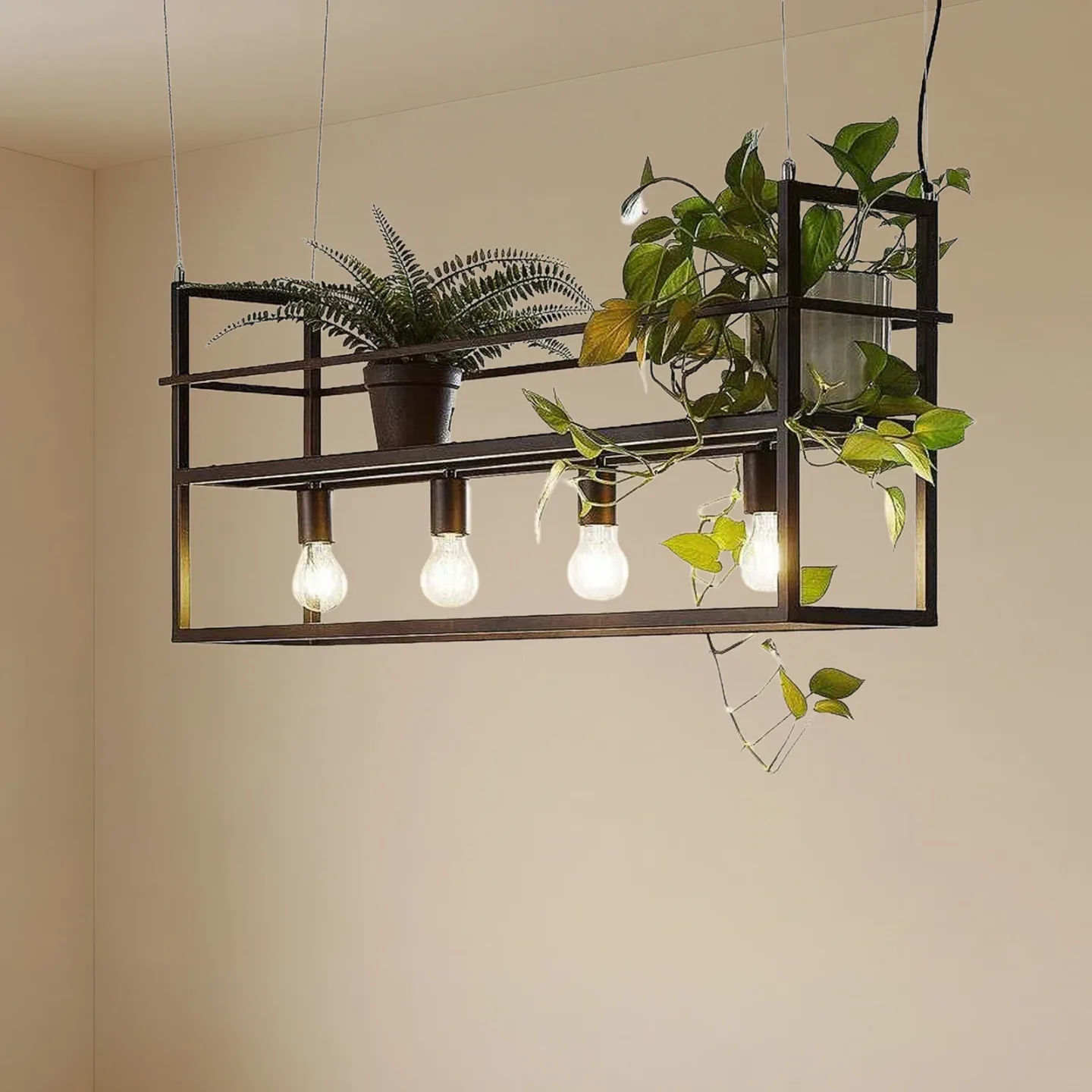 Grisela pendellampa, svart – Lindby - Vardagsrum - Modern - Metall - Med flera ljuskällor