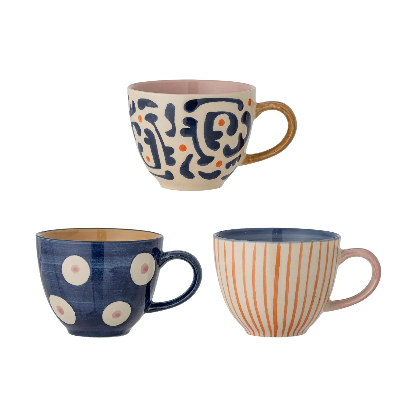 Bloomingville Eviaya Tasse 29 cl 3-teilig Blau-multi
