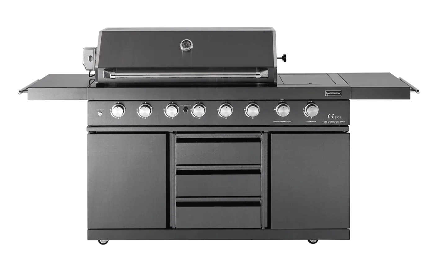 Black Collection - Freistehender Gasgrill mit 6 Brennern und PowerSear Zone (Infrarot)