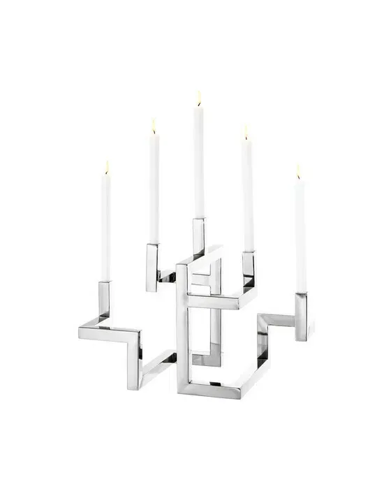 Skyline ljusstake silver