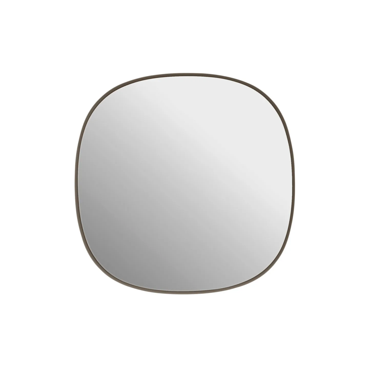 Framed Mirror Wandspiegel beige 40 x 40 cm Stahl - Muuto - Badezimmer - Modern - Glas - Rund