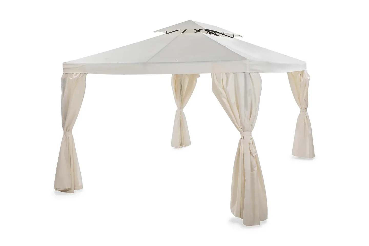 Bermuda komplett paviljong inkl tak och väggar 3x3m - Offwhite -