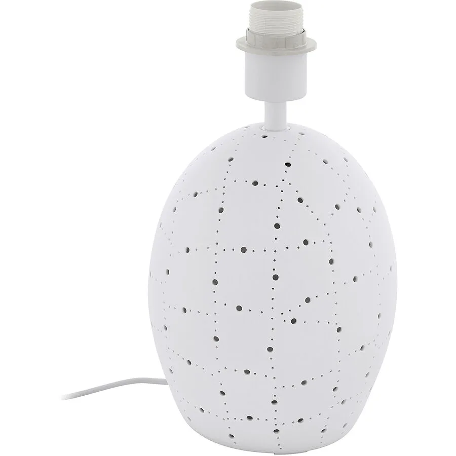 Tischlampe Lanciano Weiss Keramik 18 cm 32 cm